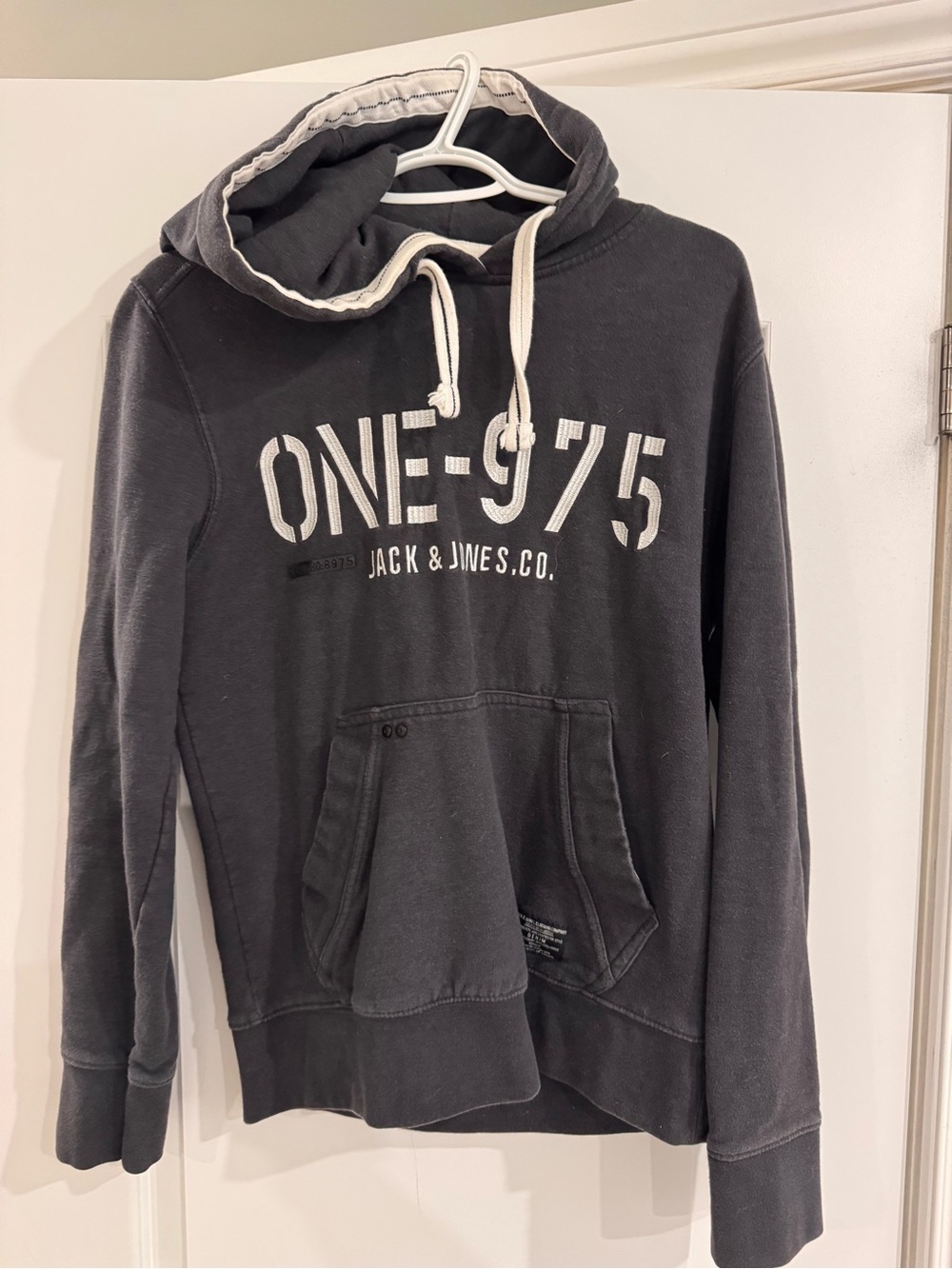 Jack & Jones Charcoal Gray ONE-975 Pullover Hoodie